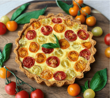 Tomato, spinach and feta Tart