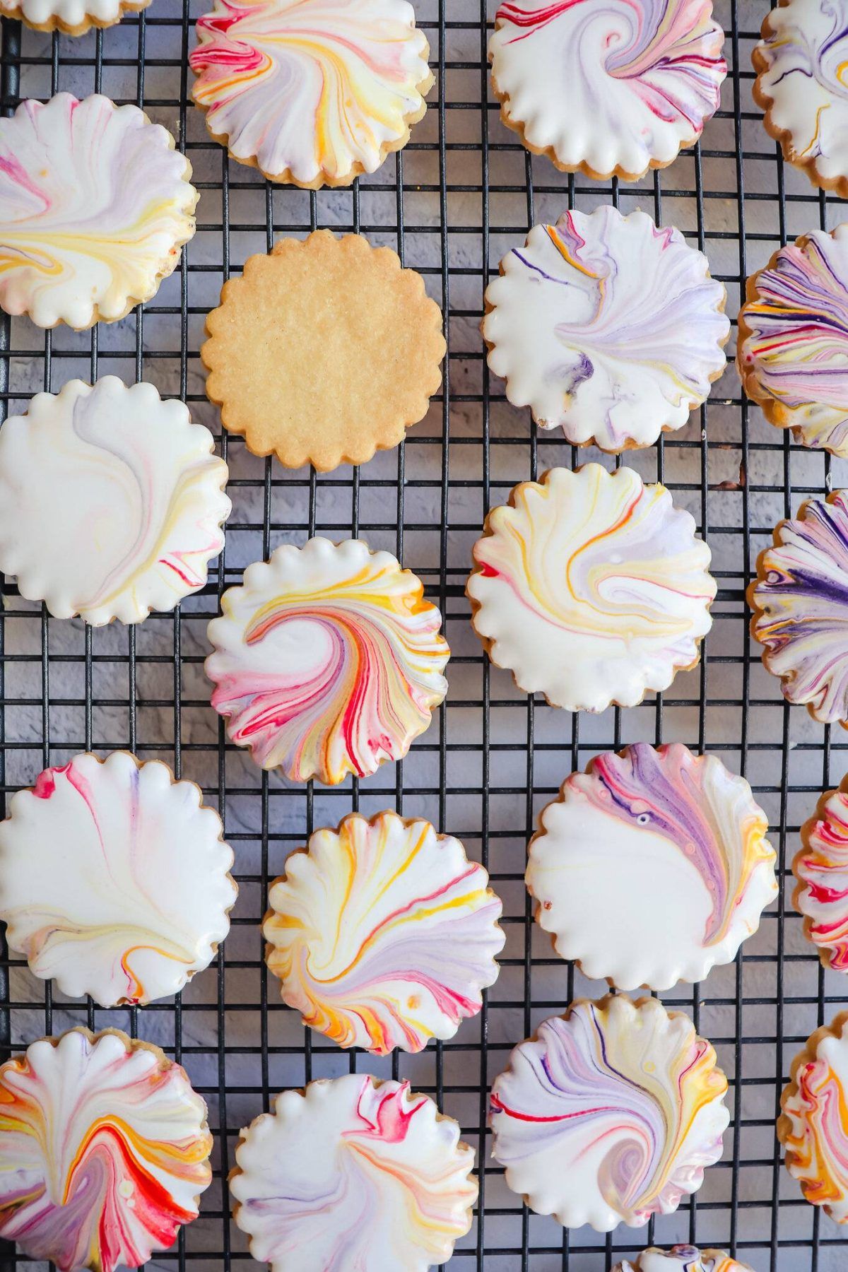 Martha’s marbled sugar cookies