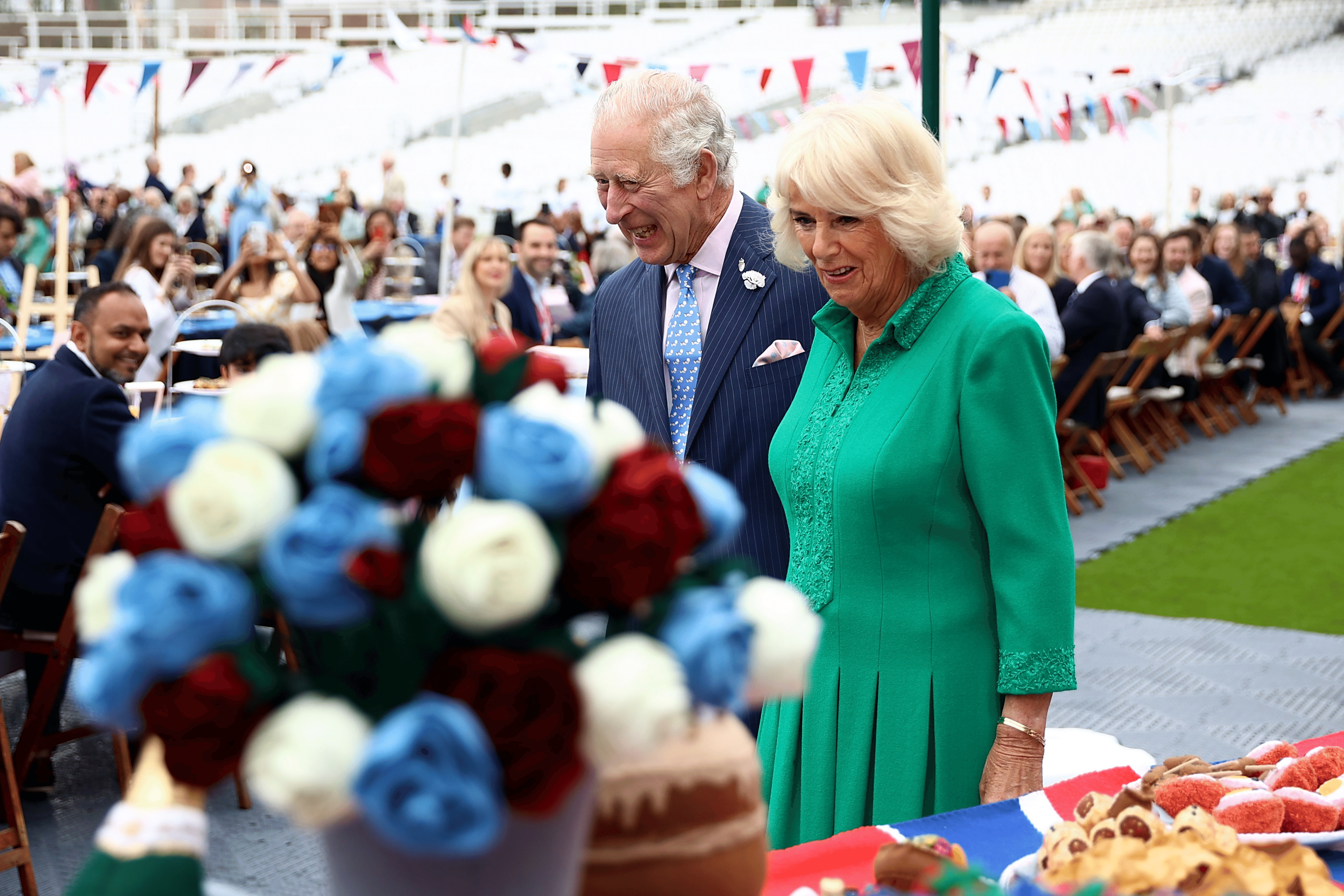 HRH Prince of Wales & HRH Duchess of Cornwall at The Big Jubilee Lunch Oval 