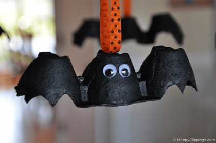 bat made from egg box