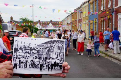 Old and new picture of Walton Road