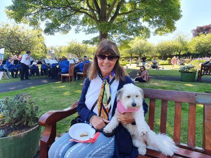 A woman and her dog