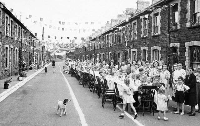 Vintage picture of street party