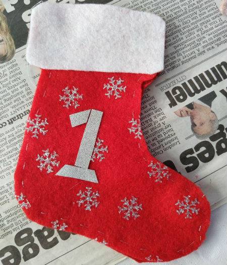 Homemade Christmas stocking