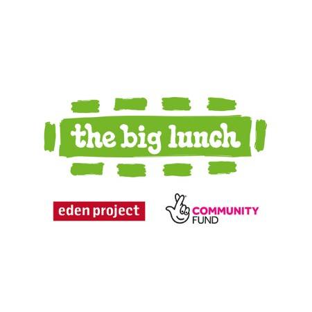 The Big Lunch logo, with Eden Project and National Lottery Community Fund logos