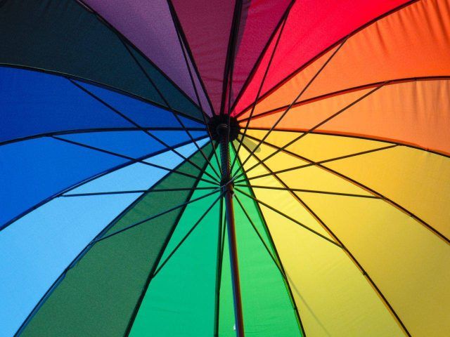 Rainbow umbrella