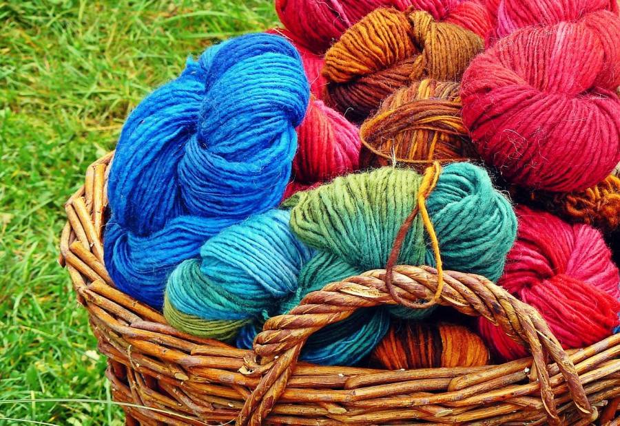 Colourful balls of wool