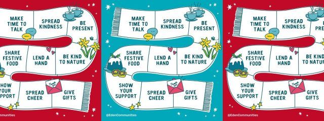 Illustrations of the Scarf of Kindness alternative advent calendar