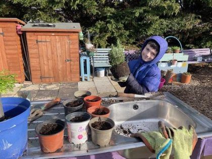 Fabio at his community garden