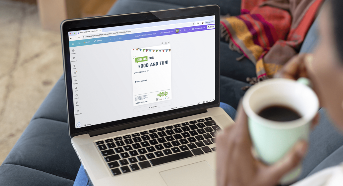 Editable Big Lunch poster