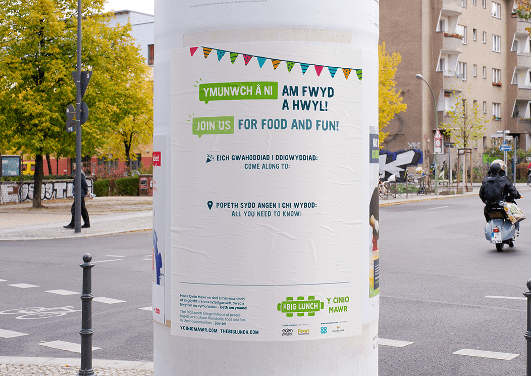 Poster ‘Ymunwch â ni am fwyd a hwyl!’