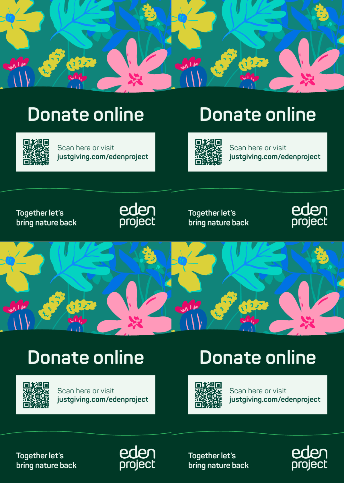 Donate online postcards