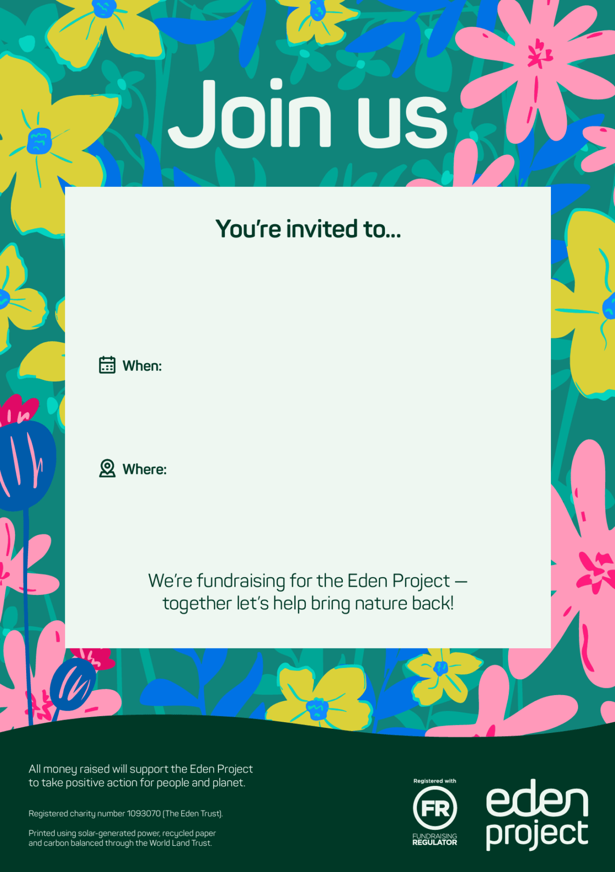 Fundraising Invitation Poster A3