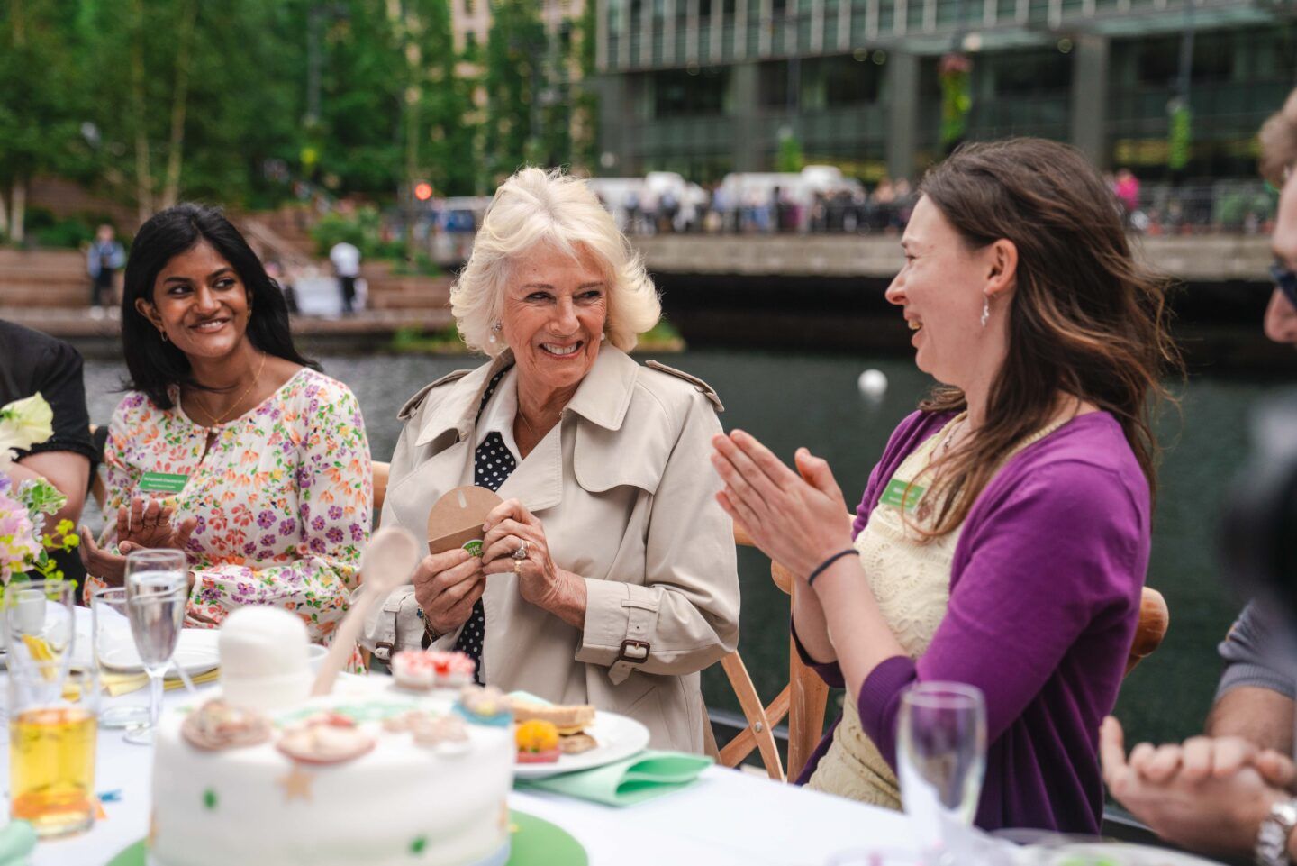 HM The Queen announces Melanie Booth as the winner of the Big Lunch Recipe Search.