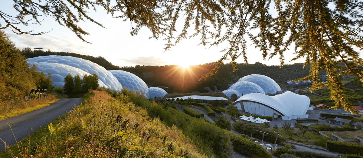 Eden Project at sunrise