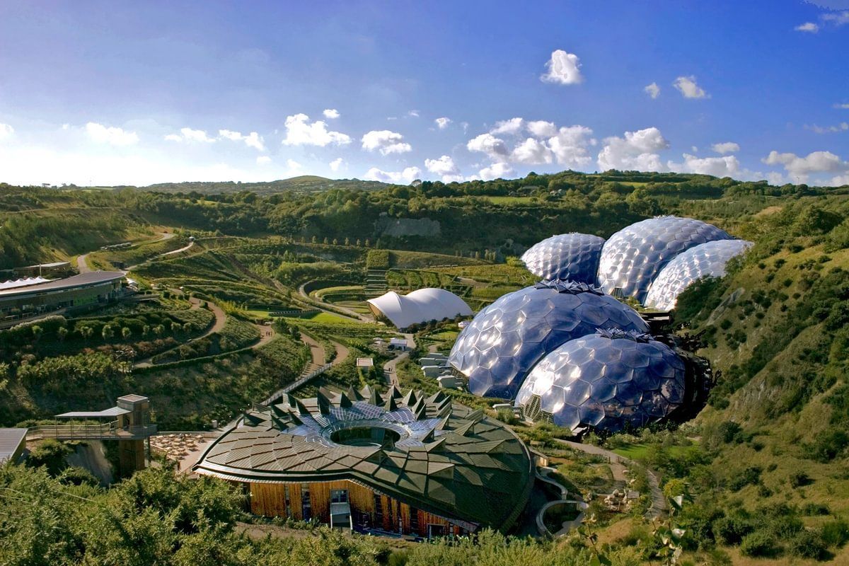 Aerial view of the Eden Project