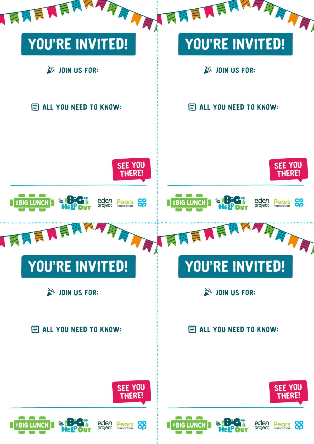 Editable invitations