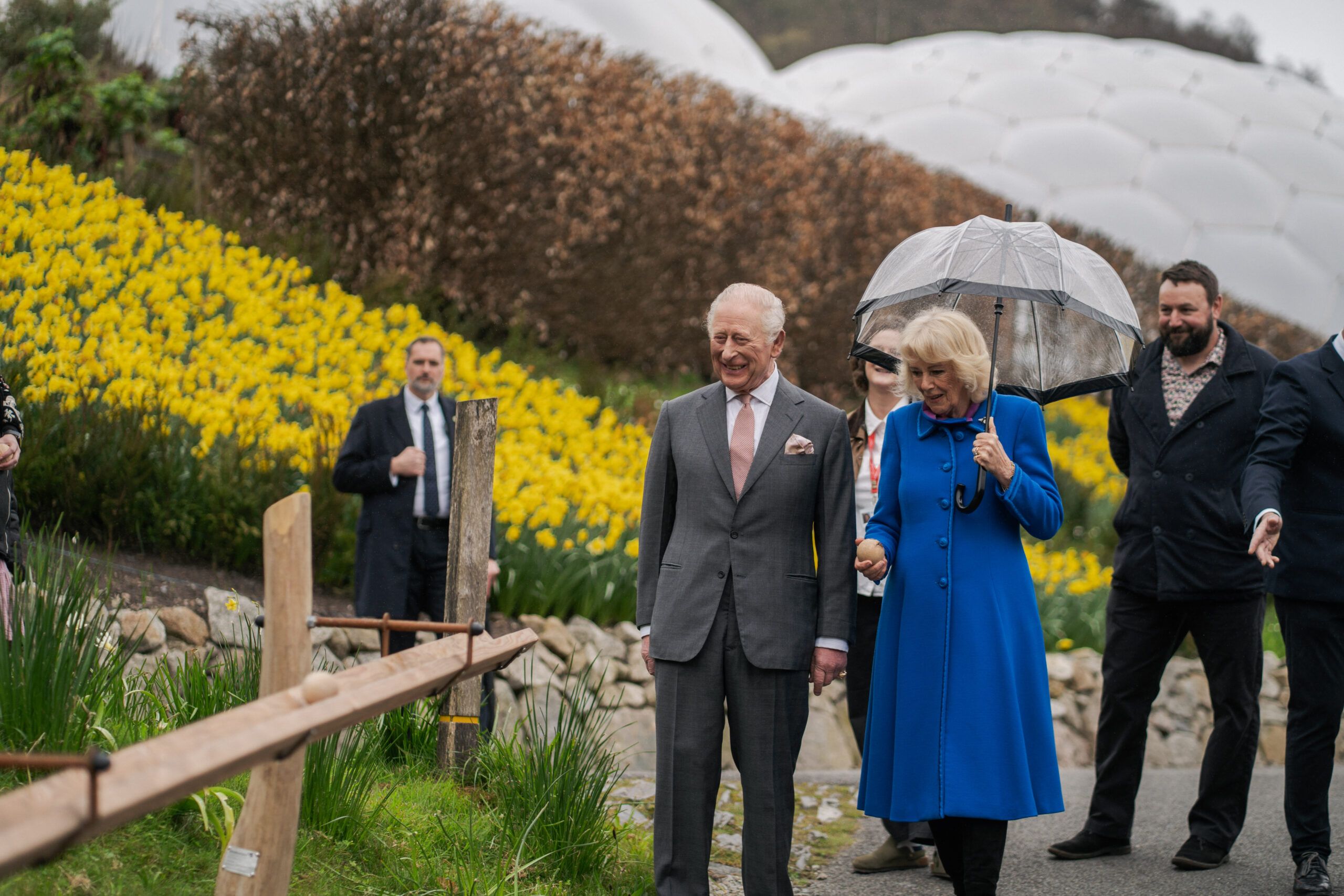 Their Majesties HM The King and HM The Queen at the Eden Project.